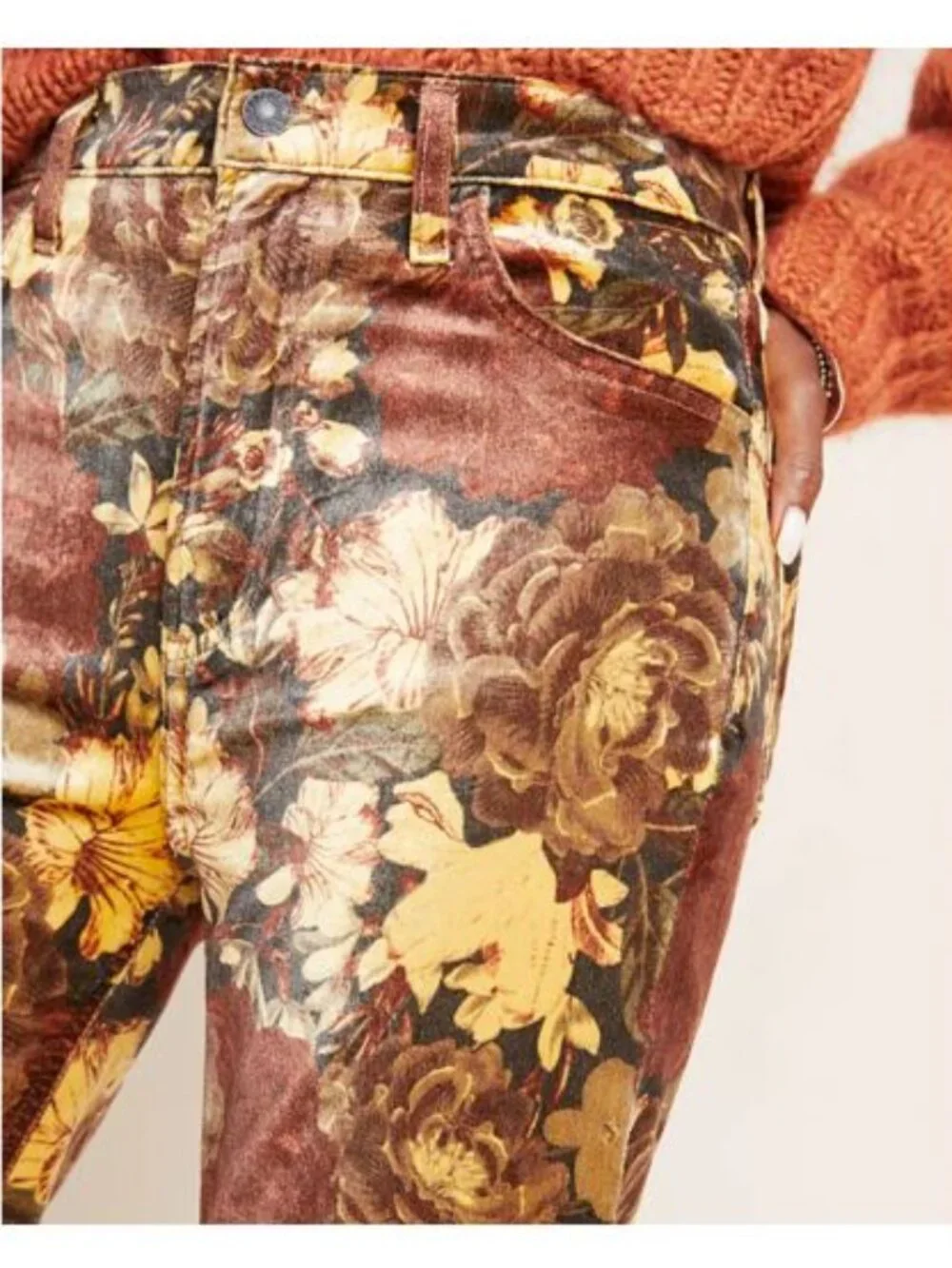 Agolde Nico Ultra High-Rise Velvet in Super Bloom Bootcut Jeans – Size 28 - NWOT - Picture 3 of 11